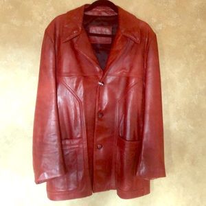 Men’s soft leather blazer Vintage